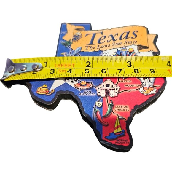 Texas Products Texas The Lone Star State Shaped Magnet 4" Patriotic Colors - Picture 2 of 3